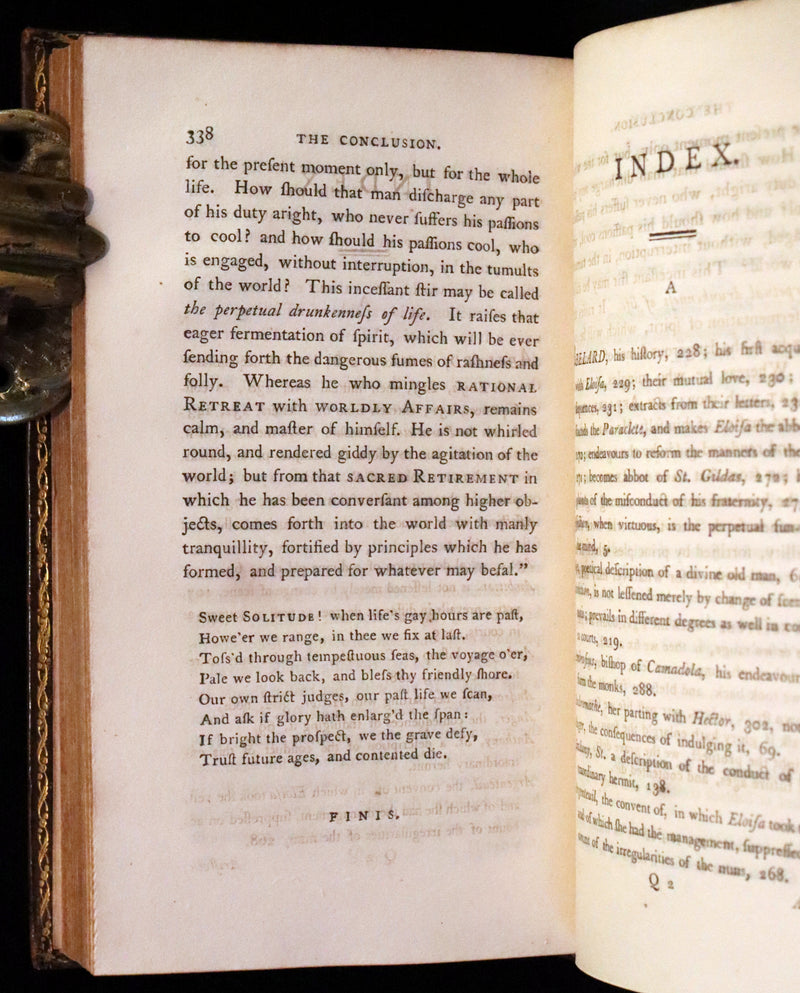 1799 Rare Book Set - Solitude, or the Effect of Occasional Retirement on the Mind.