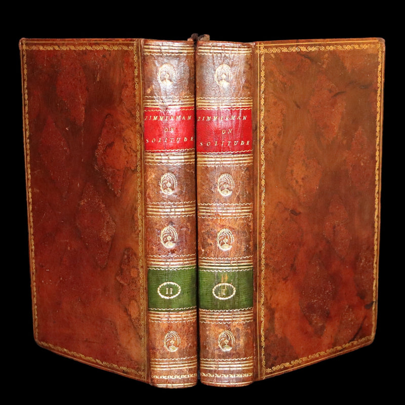 1799 Rare Book Set - Solitude, or the Effect of Occasional Retirement on the Mind.