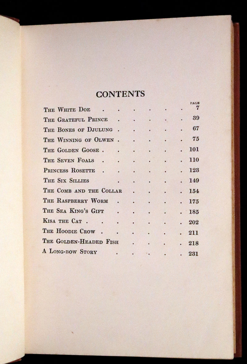 1913 Rare Book -  The White Doe and Other Fairy Stories by Andrew Lang, Illustrated by H. J. Ford.