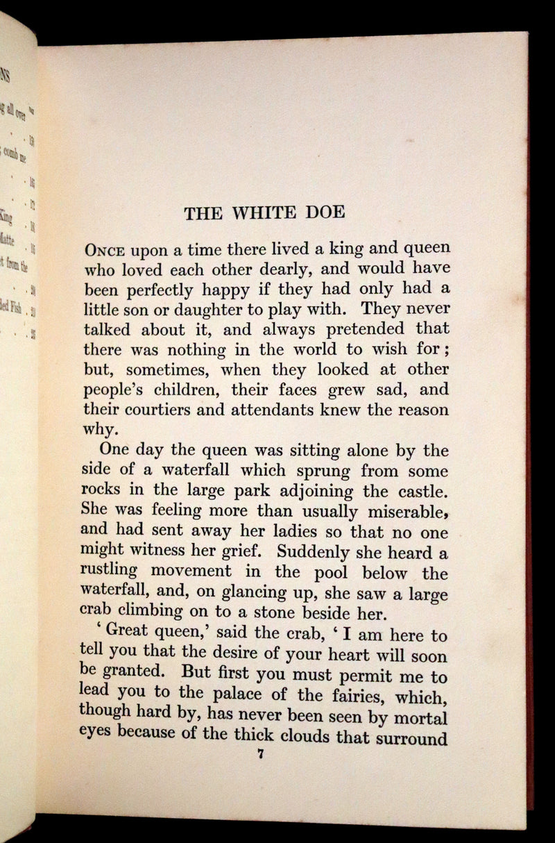1913 Rare Book -  The White Doe and Other Fairy Stories by Andrew Lang, Illustrated by H. J. Ford.