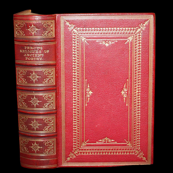 1859 Rare Victorian Book - Reliques of Ancient English Poetry and Old Heroic Ballads collected by Thomas Percy. Illustrated.