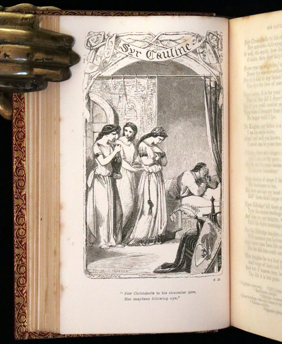 1859 Rare Victorian Book - Reliques of Ancient English Poetry and Old Heroic Ballads collected by Thomas Percy. Illustrated.