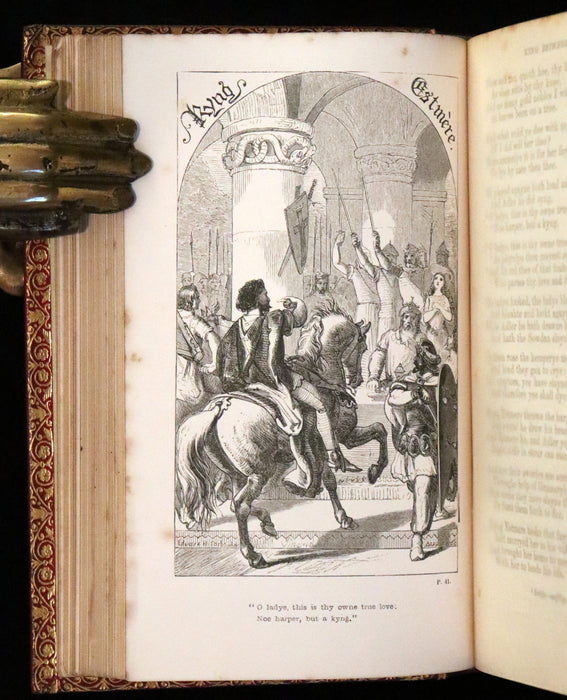 1859 Rare Victorian Book - Reliques of Ancient English Poetry and Old Heroic Ballads collected by Thomas Percy. Illustrated.