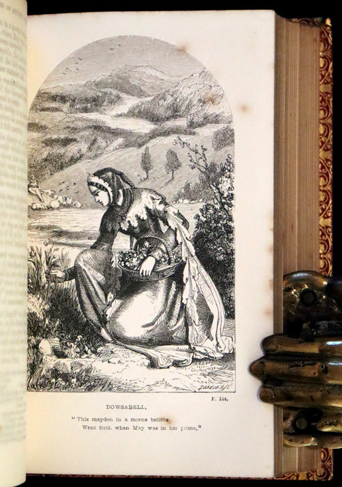 1859 Rare Victorian Book - Reliques of Ancient English Poetry and Old Heroic Ballads collected by Thomas Percy. Illustrated.