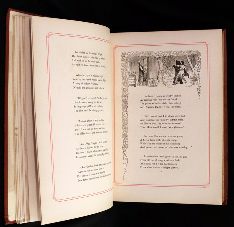1878 Rare First English Edition - Frithiof's Saga: A Legend of Ancient Norway. Illustrated Viking Tales of the North.