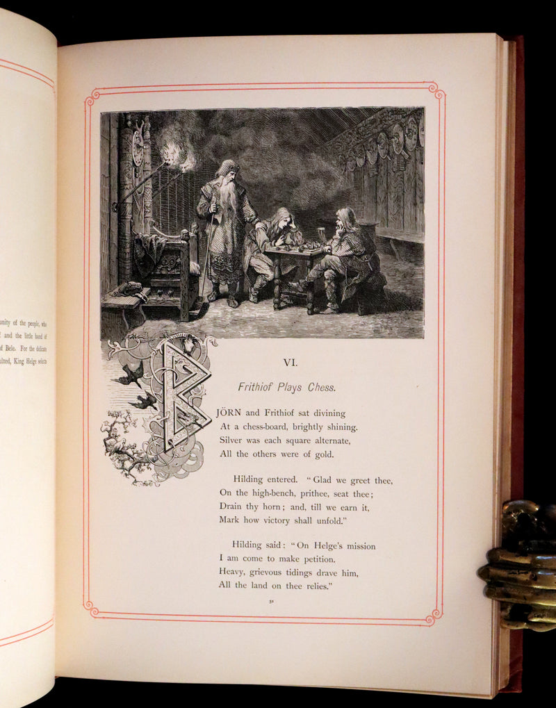 1878 Rare First English Edition - Frithiof's Saga: A Legend of Ancient Norway. Illustrated Viking Tales of the North.