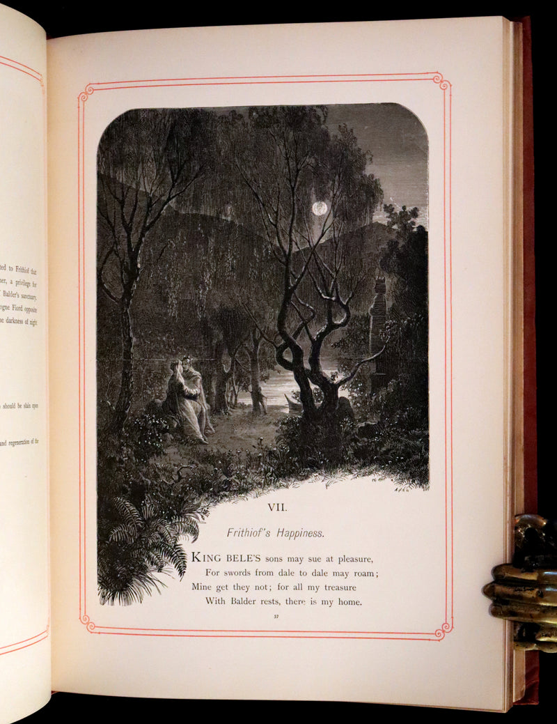 1878 Rare First English Edition - Frithiof's Saga: A Legend of Ancient Norway. Illustrated Viking Tales of the North.