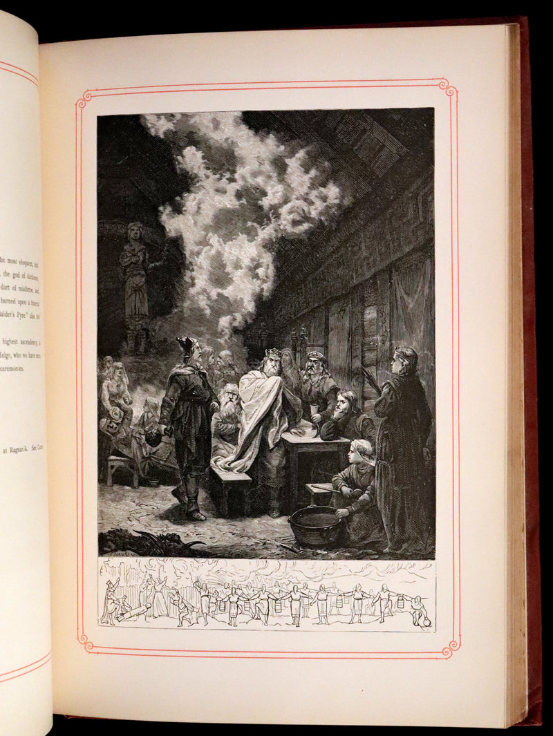 1878 Rare First English Edition - Frithiof's Saga: A Legend of Ancient Norway. Illustrated Viking Tales of the North.
