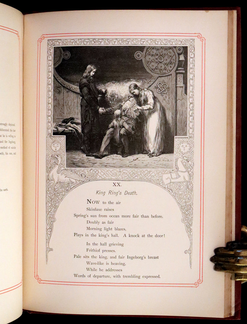 1878 Rare First English Edition - Frithiof's Saga: A Legend of Ancient Norway. Illustrated Viking Tales of the North.
