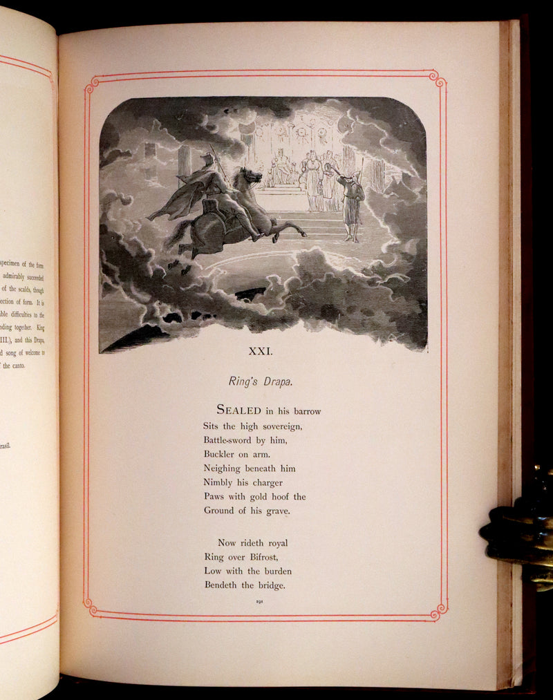 1878 Rare First English Edition - Frithiof's Saga: A Legend of Ancient Norway. Illustrated Viking Tales of the North.