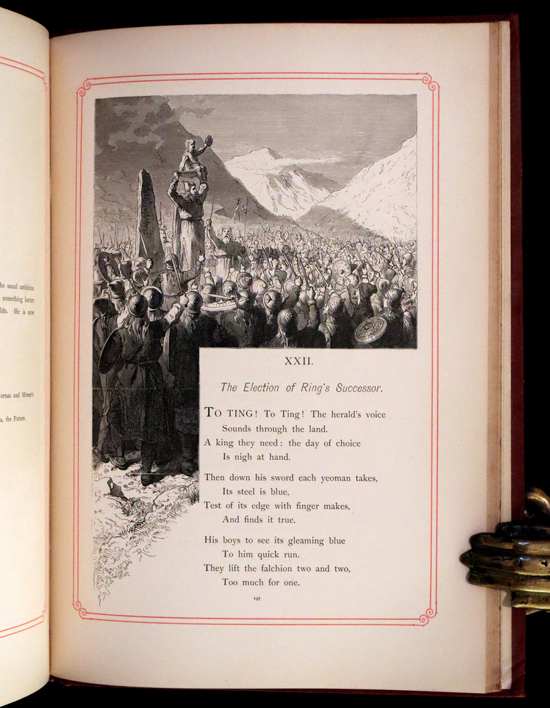 1878 Rare First English Edition - Frithiof's Saga: A Legend of Ancient Norway. Illustrated Viking Tales of the North.