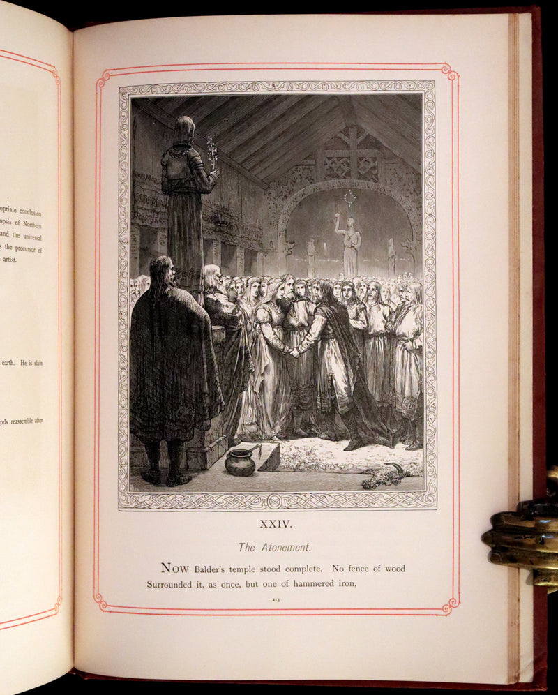 1878 Rare First English Edition - Frithiof's Saga: A Legend of Ancient Norway. Illustrated Viking Tales of the North.