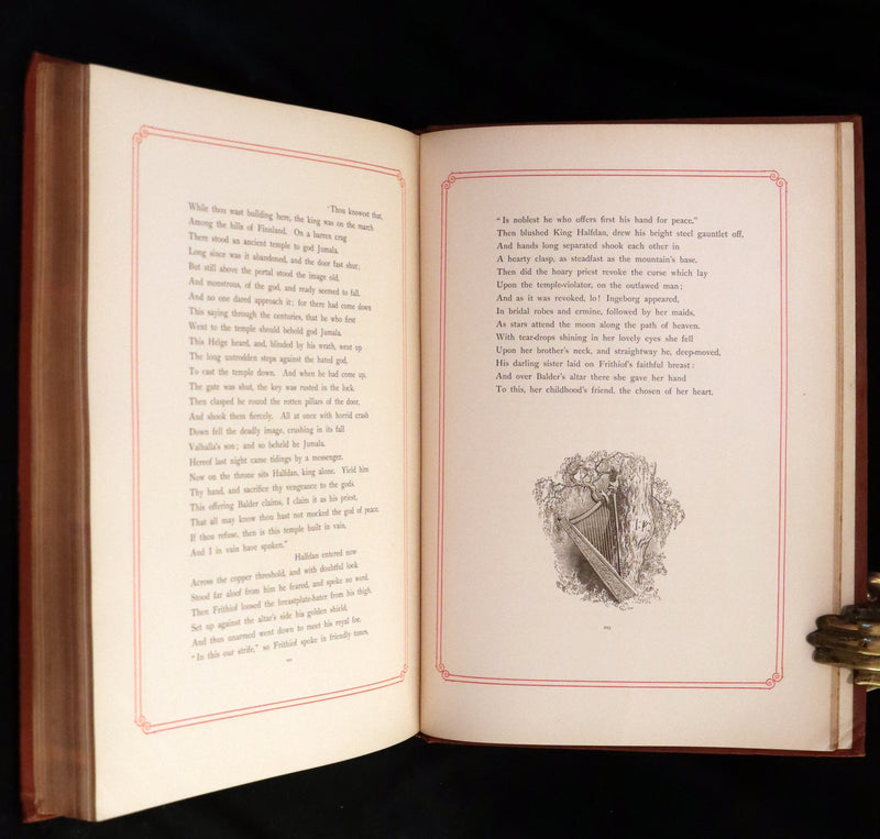 1878 Rare First English Edition - Frithiof's Saga: A Legend of Ancient Norway. Illustrated Viking Tales of the North.