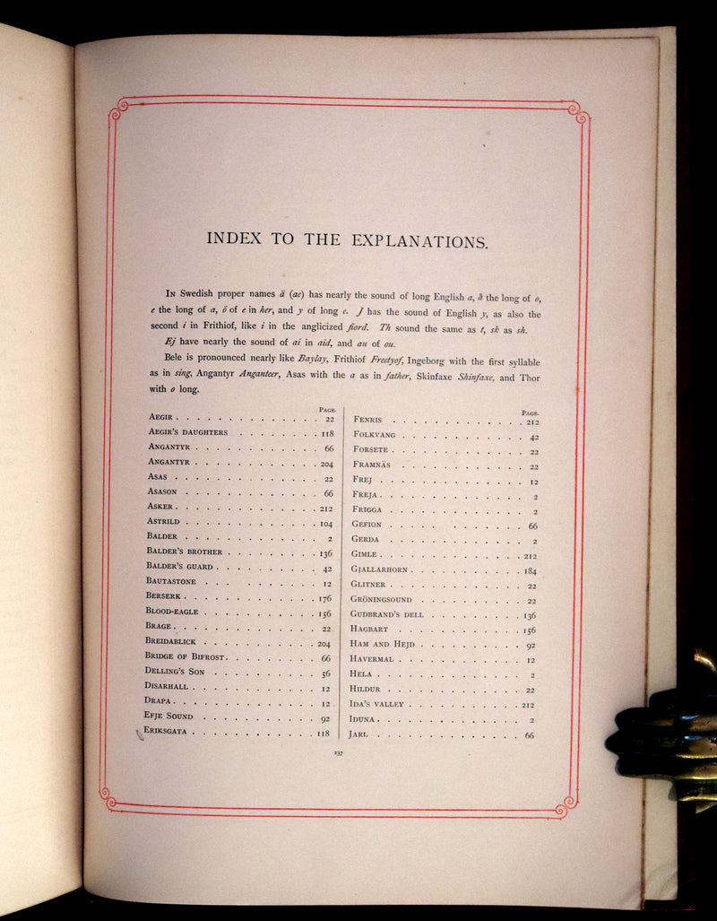1878 Rare First English Edition - Frithiof's Saga: A Legend of Ancient Norway. Illustrated Viking Tales of the North.
