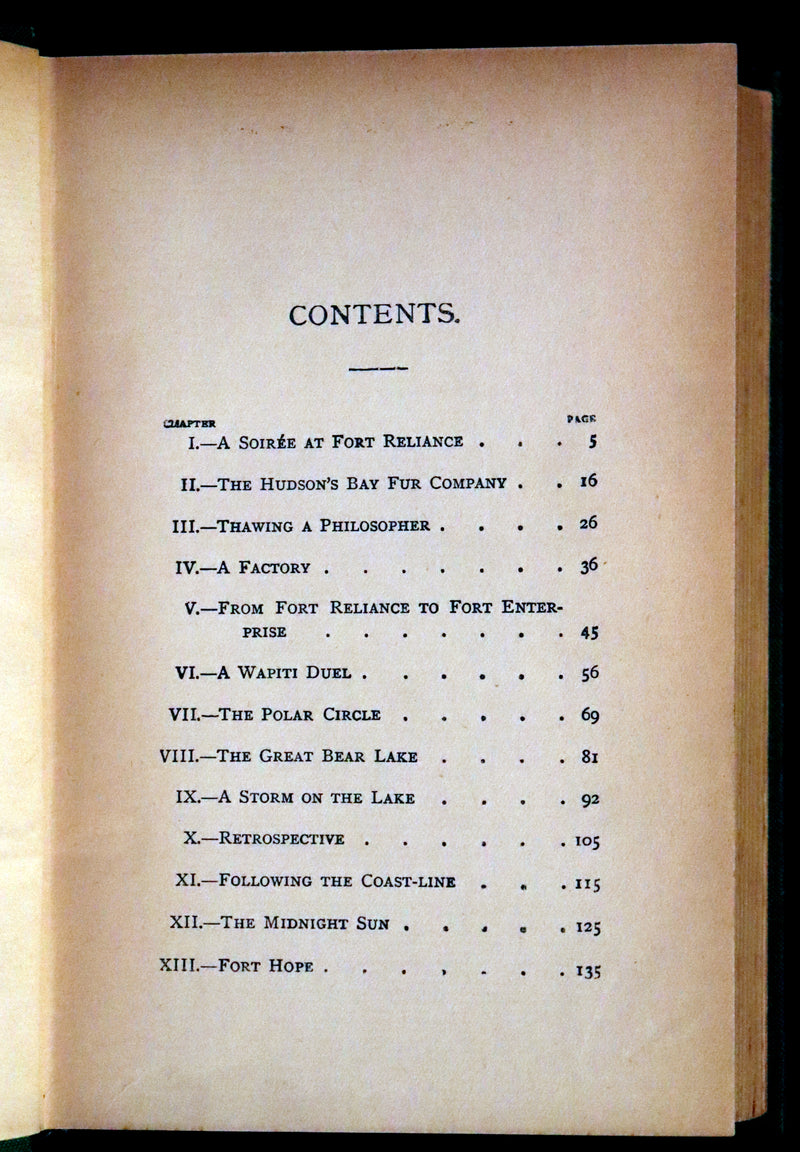 1900 Rare Book - The Fur Country by Jules Verne. Set in the polar regions of North America.