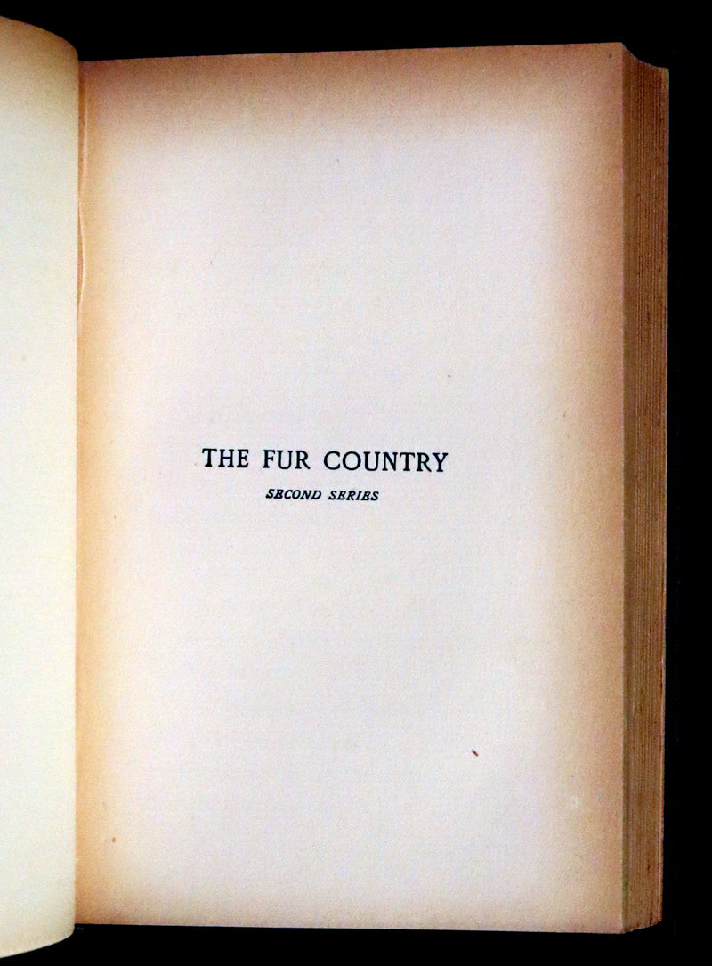 1900 Rare Book - The Fur Country by Jules Verne. Set in the polar regions of North America.
