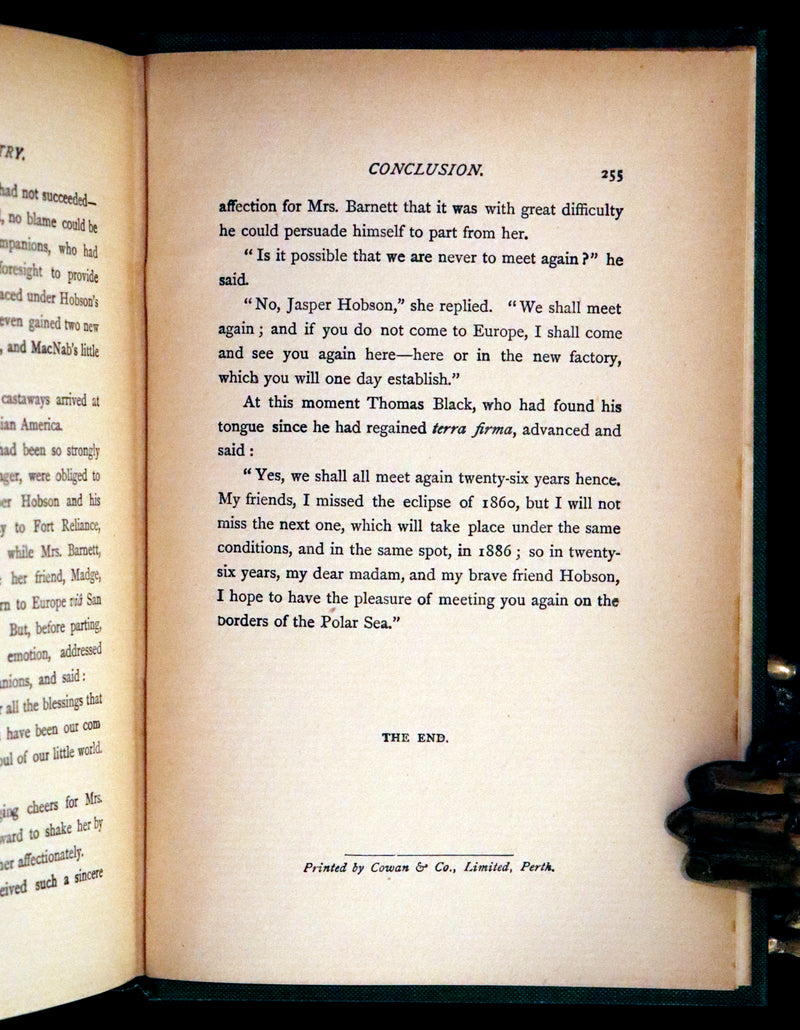 1900 Rare Book - The Fur Country by Jules Verne. Set in the polar regions of North America.