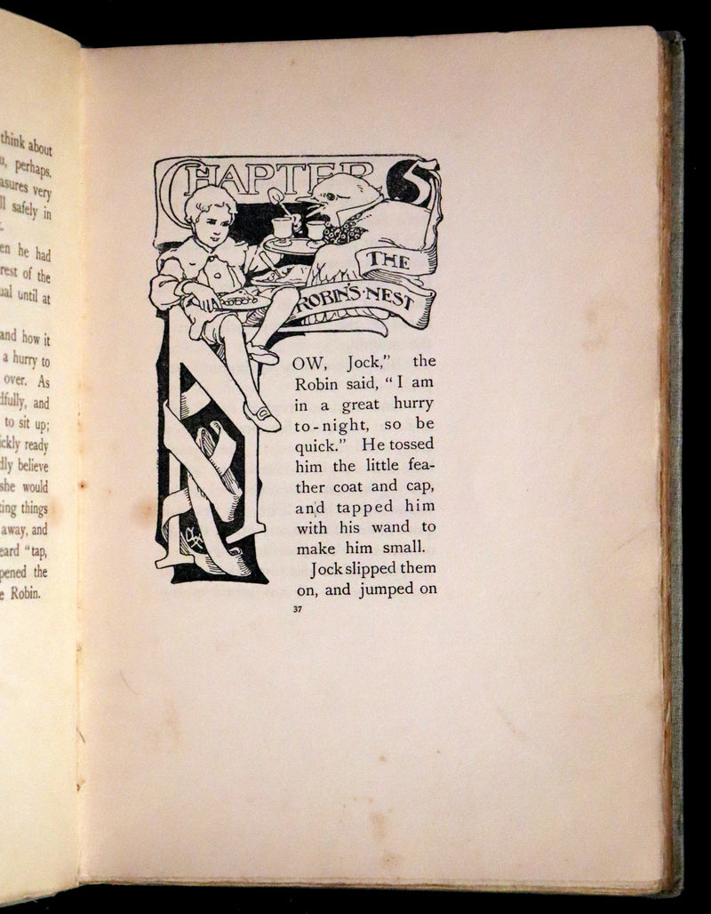 1902 Scarce First Edition - Jock and the Fairy Robin, illustrated by Alice B. Woodward.