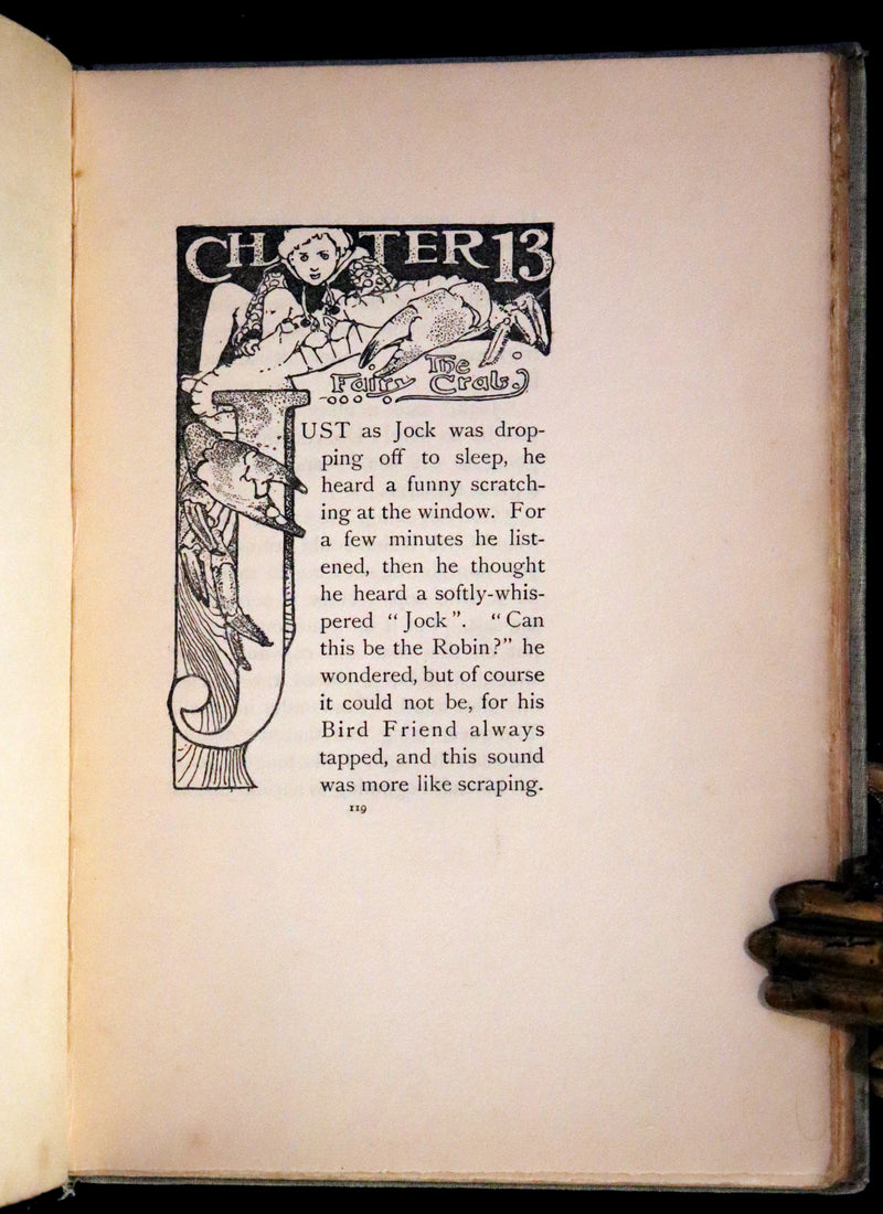 1902 Scarce First Edition - Jock and the Fairy Robin, illustrated by Alice B. Woodward.