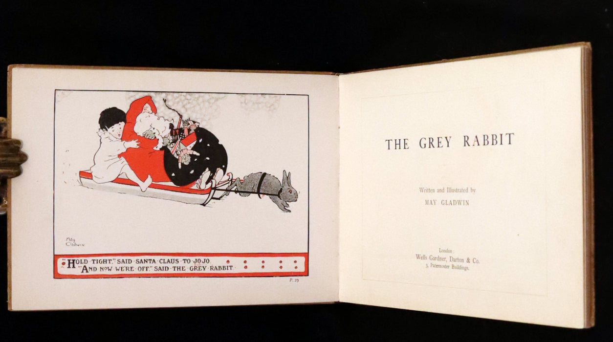 1903 Scarce Book - The Grey Rabbit written and illustrated by May Galdwin.