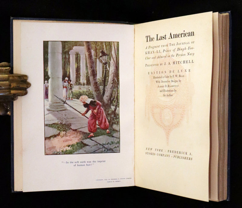 1902 Scarce First De Luxe Edition Illustrated in color - The Last American by John Ames Mitchell.