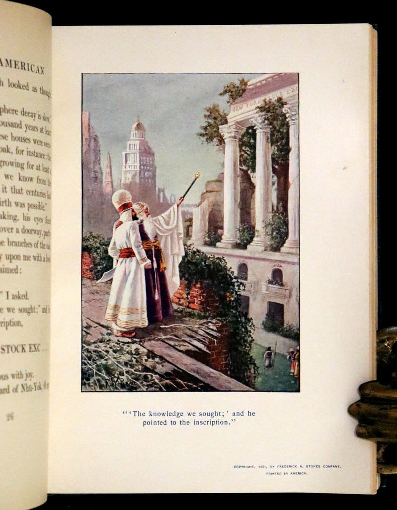 1902 Scarce First De Luxe Edition Illustrated in color - The Last American by John Ames Mitchell.