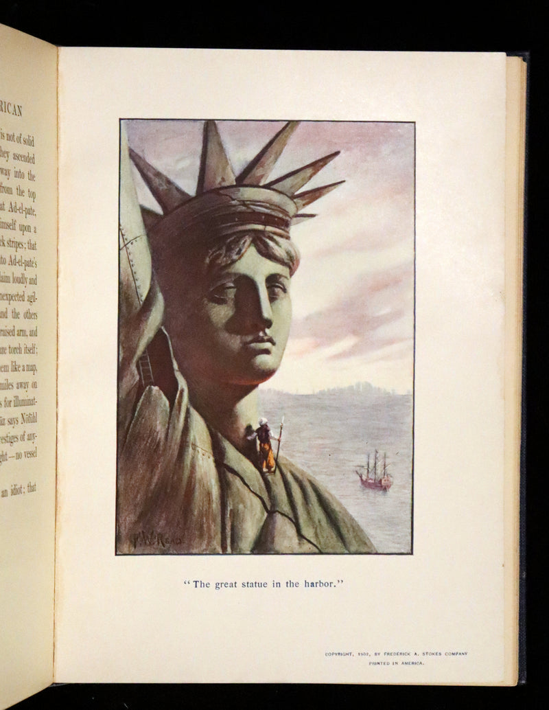 1902 Scarce First De Luxe Edition Illustrated in color - The Last American by John Ames Mitchell.