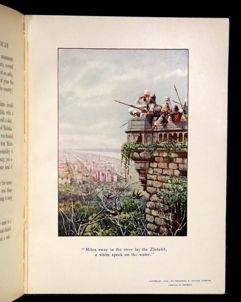 1902 Scarce First De Luxe Edition Illustrated in color - The Last American by John Ames Mitchell.