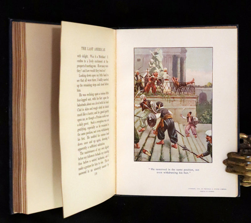 1902 Scarce First De Luxe Edition Illustrated in color - The Last American by John Ames Mitchell.