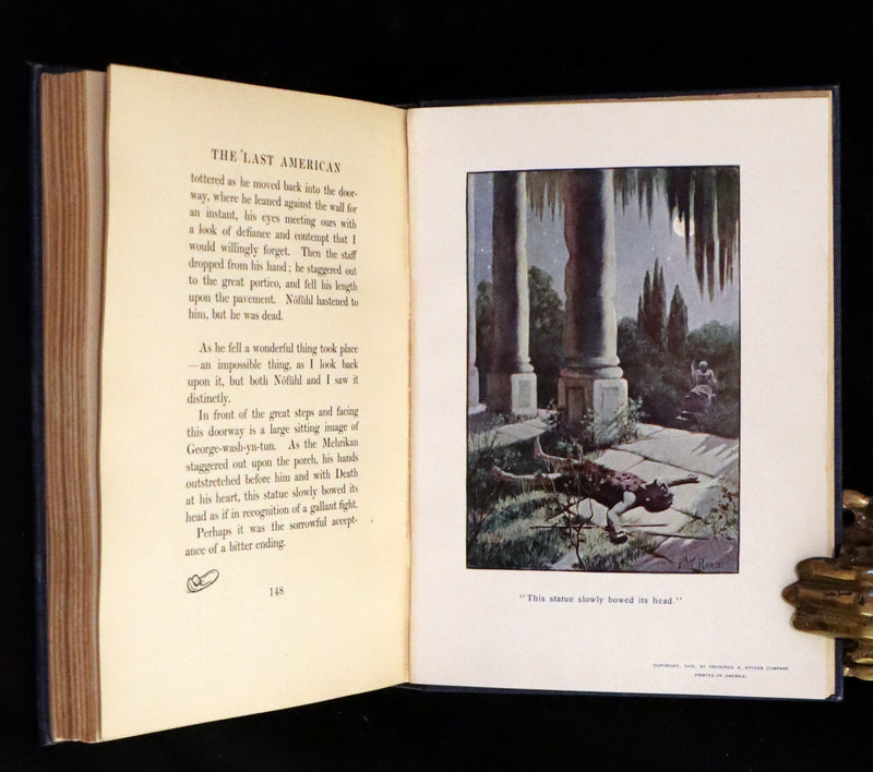 1902 Scarce First De Luxe Edition Illustrated in color - The Last American by John Ames Mitchell.