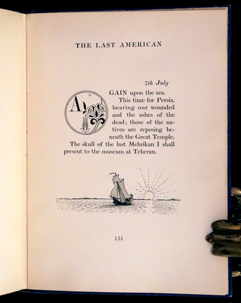 1902 Scarce First De Luxe Edition Illustrated in color - The Last American by John Ames Mitchell.