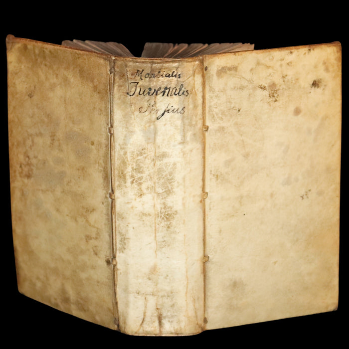 1654 Rare Latin Vellum Book - Martial's Epigrams with Juvenal and Persius Satires.