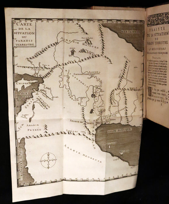 1691 Rare French First Edition - Treatise on the Location of the Biblical Garden of Eden. Traitté de la Situation du Paradis Terrestre.