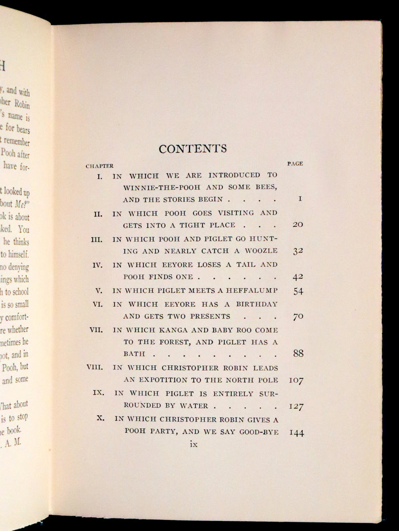 1926 Rare First Edition - Winnie-The-Pooh written by A.A. Milne and Illustrated by Ernest Shepard.