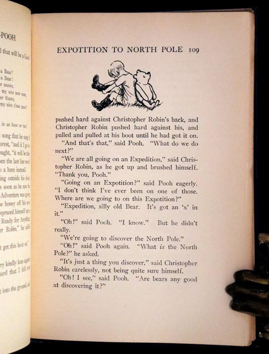 1926 Rare First Edition - Winnie-The-Pooh written by A.A. Milne and Illustrated by Ernest Shepard.