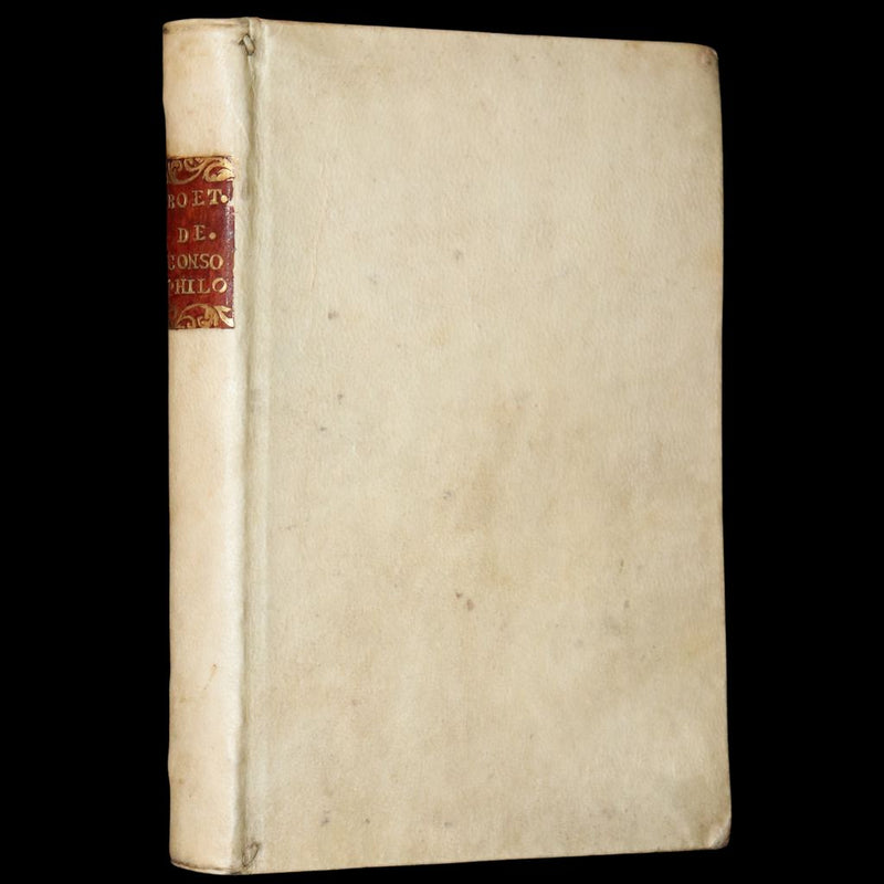 1721 Rare Latin Vellum Book - The Consolation of Philosophy by Boethius.