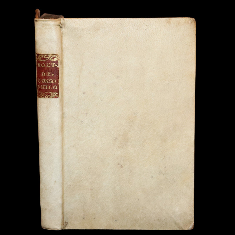 1721 Rare Latin Vellum Book - The Consolation of Philosophy by Boethius.