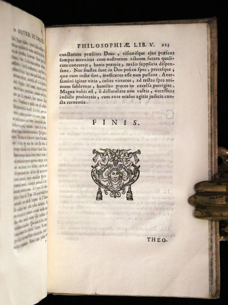 1721 Rare Latin Vellum Book - The Consolation of Philosophy by Boethius.