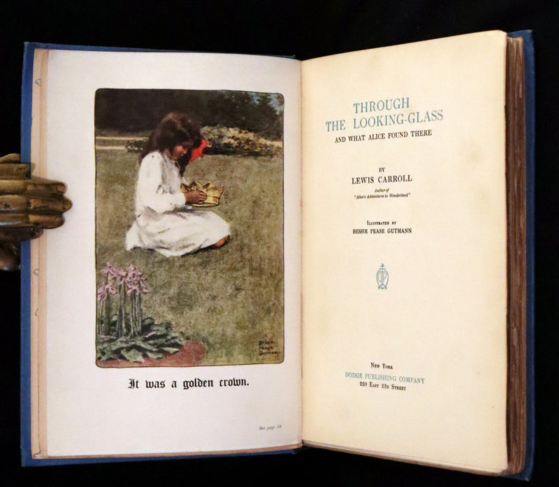 1909 Rare First Edition Illustrated by Bessie Pease Gutmann - Through the Looking-Glass and What Alice Found There.