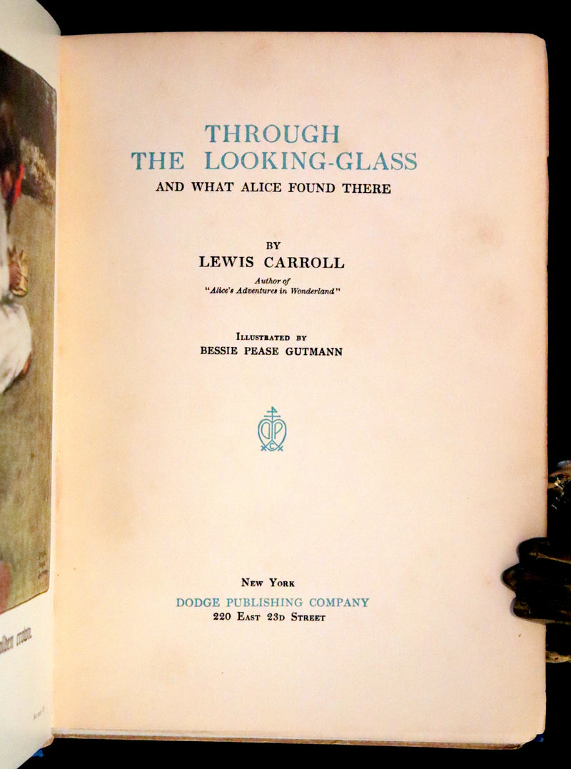 1909 Rare First Edition Illustrated by Bessie Pease Gutmann - Through the Looking-Glass and What Alice Found There.