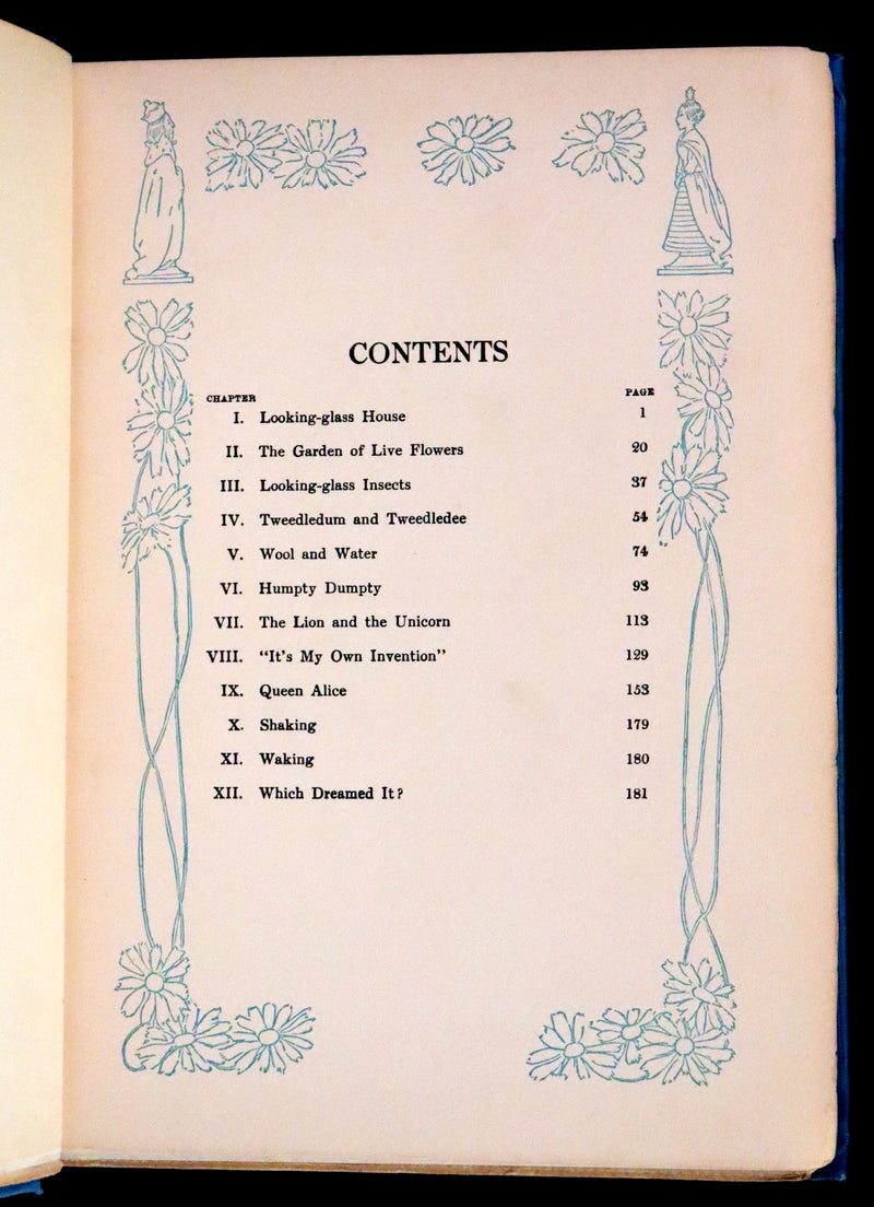 1909 Rare First Edition Illustrated by Bessie Pease Gutmann - Through the Looking-Glass and What Alice Found There.