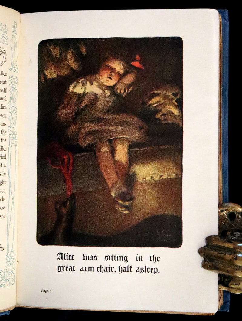 1909 Rare First Edition Illustrated by Bessie Pease Gutmann - Through the Looking-Glass and What Alice Found There.