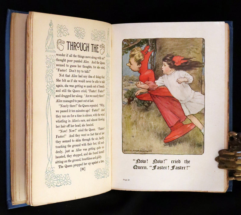 1909 Rare First Edition Illustrated by Bessie Pease Gutmann - Through the Looking-Glass and What Alice Found There.
