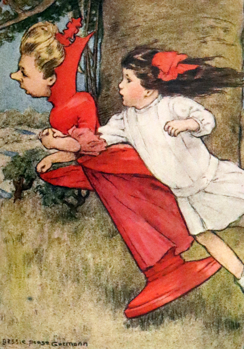 1909 Rare First Edition Illustrated by Bessie Pease Gutmann - Through the Looking-Glass and What Alice Found There.