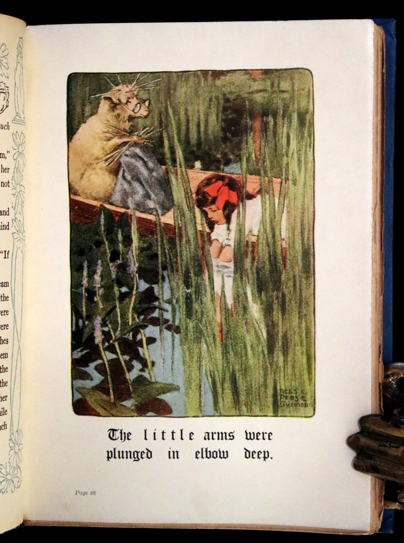 1909 Rare First Edition Illustrated by Bessie Pease Gutmann - Through the Looking-Glass and What Alice Found There.