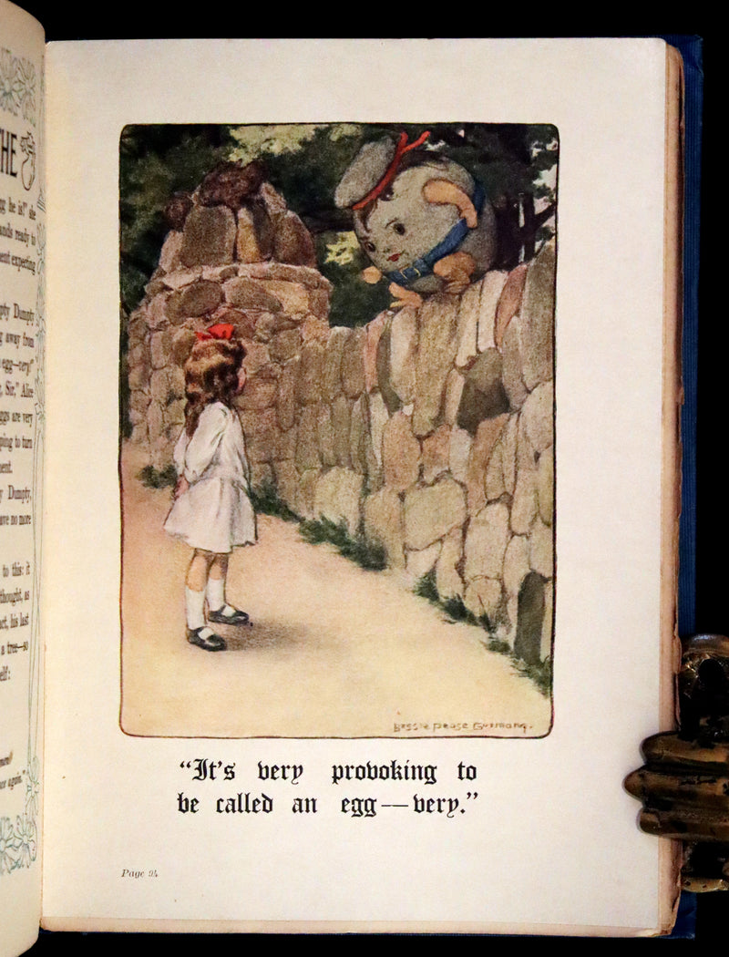 1909 Rare First Edition Illustrated by Bessie Pease Gutmann - Through the Looking-Glass and What Alice Found There.