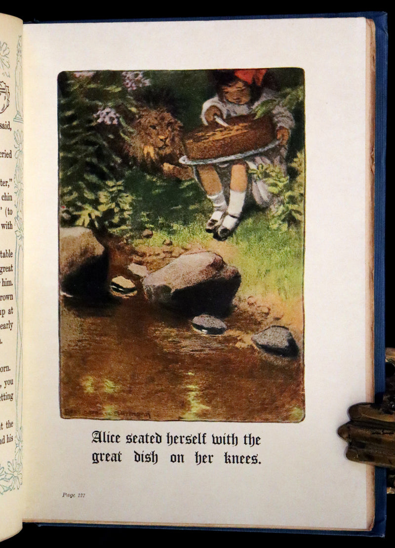 1909 Rare First Edition Illustrated by Bessie Pease Gutmann - Through the Looking-Glass and What Alice Found There.