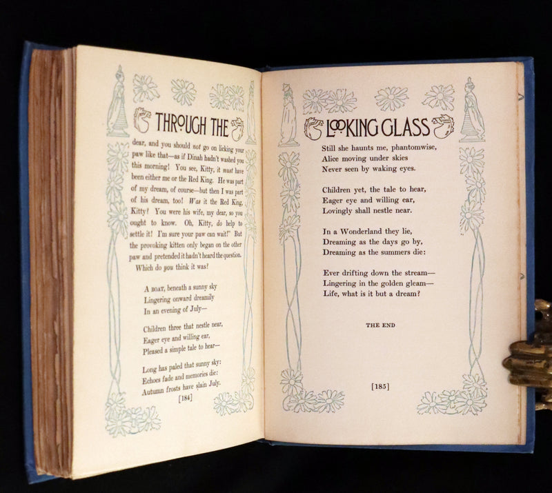 1909 Rare First Edition Illustrated by Bessie Pease Gutmann - Through the Looking-Glass and What Alice Found There.