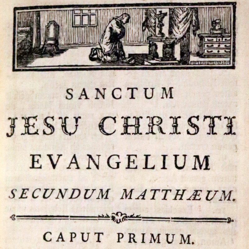 1767 Rare Latin Book - Novum Jesu-Christi Testamentum - New Testament with a Map.