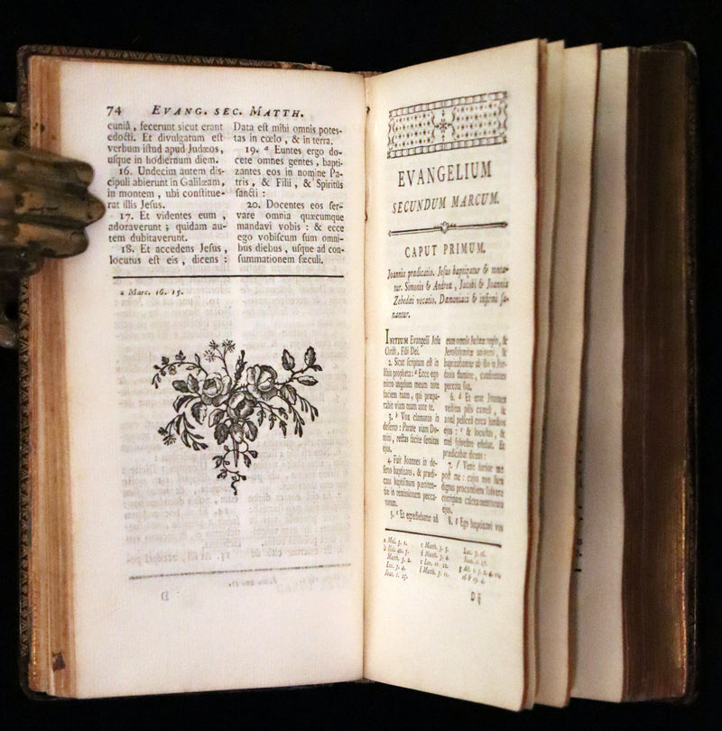 1767 Rare Latin Book - Novum Jesu-Christi Testamentum - New Testament with a Map.